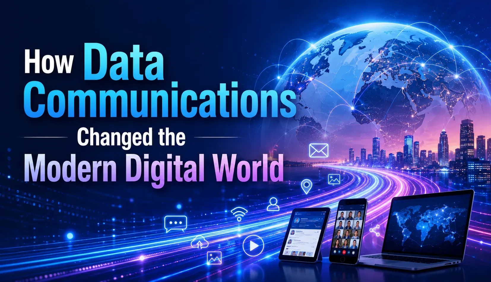 How data communications transformed the modern digital world through high-speed connectivity and network technology